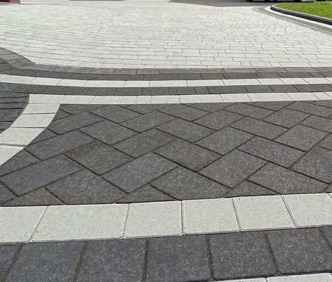 Landscaping design blueprint and paving layout plans